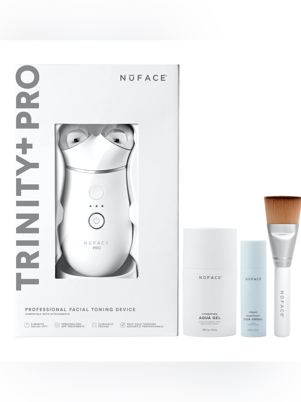NUFACE® Trinity+ Microcurrent + LED Red Light Wrinkle Reducer Device Bundle